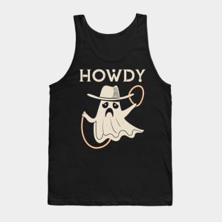 Howdy Ghost || Cute Halloween || Sad Ghost Tank Top